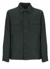 Woolrich Two-pocket Button-up Shirt Jacket In Green