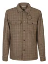 Woolrich Alaskan Houndstooth Pattern Jacket In Brown