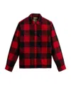 Woolrich Check-pattern Wool-blend Shirt Jacket In Red