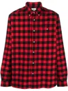 Woolrich Classic Checkered Cotton Shirt With Button-down Collar And Chest Pocket In Red
