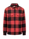 Woolrich Checked Button-up Long Sleeved Shirt In Red