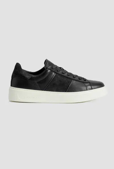 Woolrich Shoes Classic Court Man Navy Blue In Black