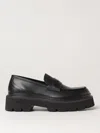 Woolrich Round Toe Leather Loafers In Schwarz