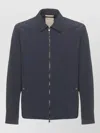 Woolrich City Timber Jacket Collared Buttoned Cuffs Pockets In Blue