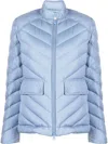 Woolrich Chevron Quilting Lightweight Down Jacket In Blau