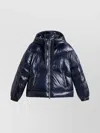 Woolrich Short Puffer Jacket With Hood And Drawstrings