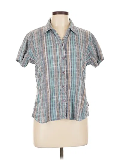 Pre-owned Woolrich Short Sleeve Blouse In Blue