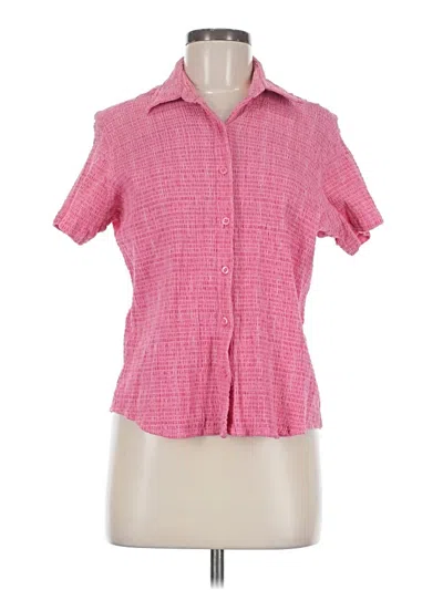 Pre-owned Woolrich Short Sleeve Blouse In Pink