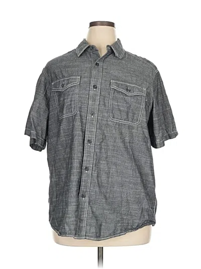 Pre-owned Woolrich Short Sleeve Button Down Shirt In Gray