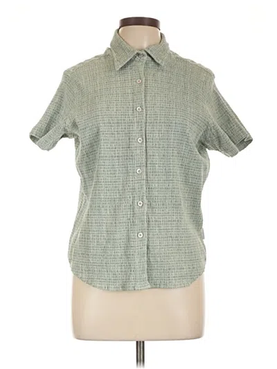 Pre-owned Woolrich Short Sleeve Button Down Shirt In Green