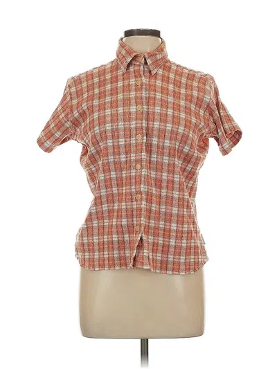 Pre-owned Woolrich Short Sleeve Button Down Shirt In Orange
