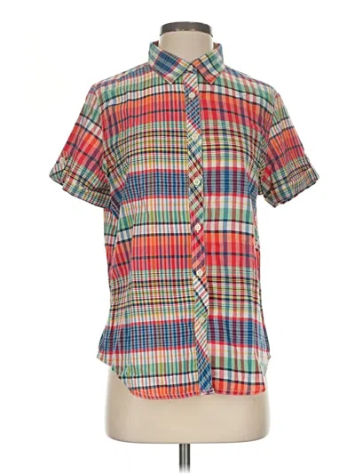 Pre-owned Woolrich Short Sleeve Button Down Shirt In Red