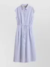 Woolrich Button-down Midi Dress With Fitted Waist And Flowing Skirt