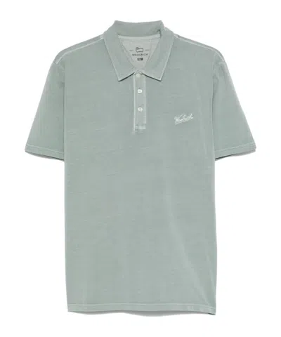 Woolrich Short Sleeve Polo Shirt In Gray