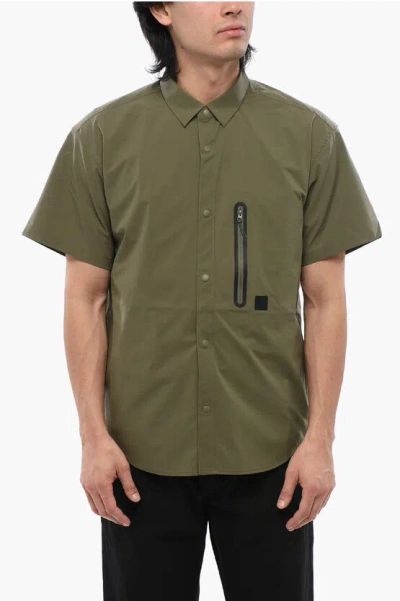 Woolrich Short Sleeved 4away Trek Shirt With Breast Pocket