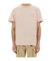Woolrich Flamed Cotton T Shirt In Pink