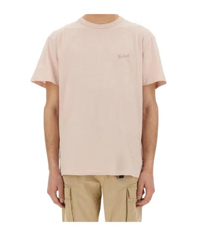 WOOLRICH WOOLRICH LOGO-EMBROIDERED CREWNECK T-SHIRT