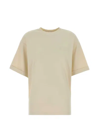 Woolrich Short Sleeves Crew Neck T-shirt In Neutral
