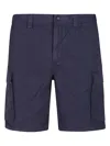 Woolrich Gabardine Cargo Short In Blue