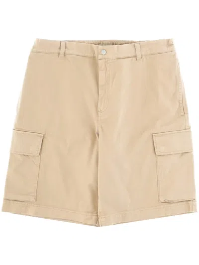 Woolrich Shorts Cargo In Cotone In Neutral