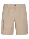Woolrich Gabardine Cargo Shorts In White