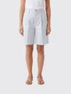 Woolrich Linen Blend Shorts In Blue