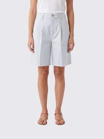 Woolrich Linen Blend Shorts In Blue