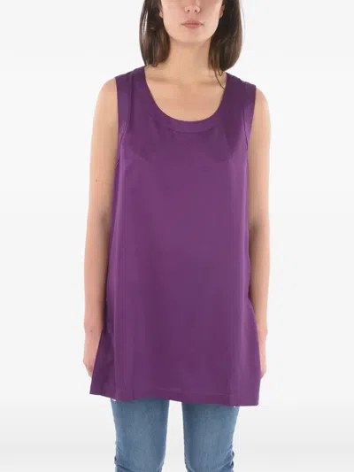 Woolrich Side-slit Sleeveless Purple Top