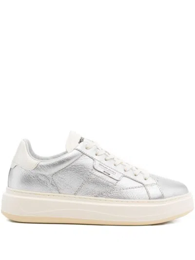 WOOLRICH SILVER ARROW LEATHER SNEAKERS