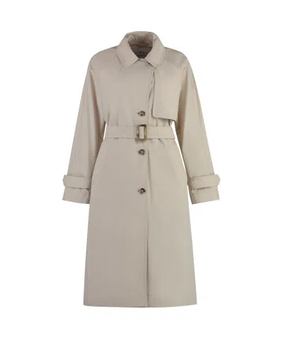 WOOLRICH WOOLRICH BELTED BUTTON-UP TRENCH COAT