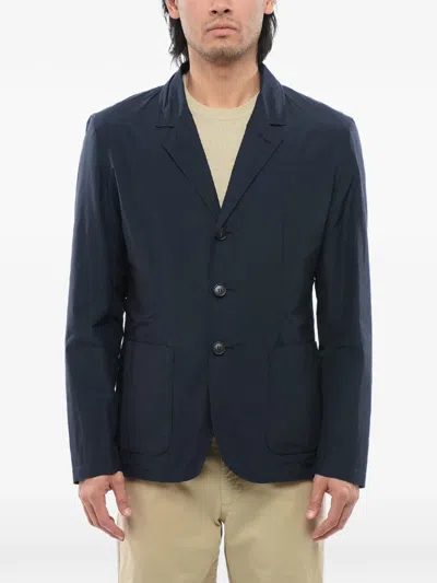 Woolrich Single-breasted Patch-pocket Blazer In 블루