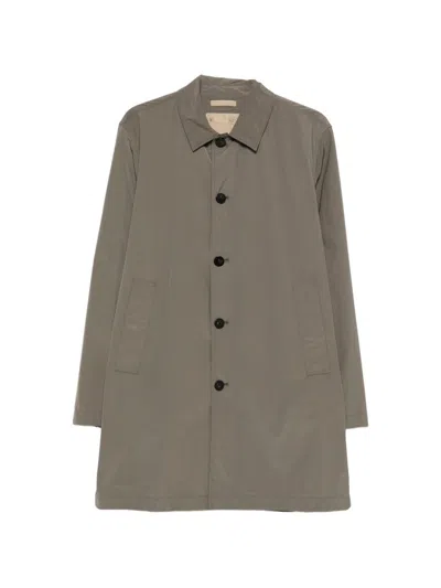 Woolrich Single-breasted Trench Coat In Green