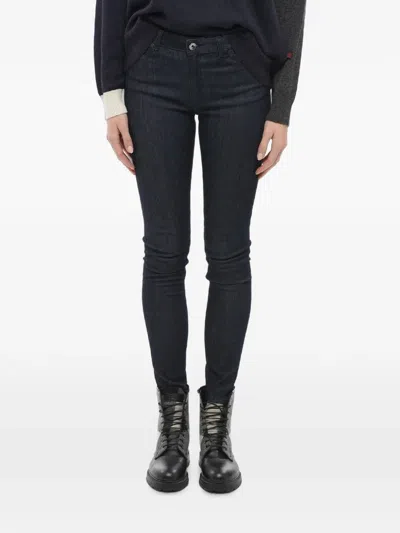 Woolrich Skinny-fit Five-pocket Jeans In Blue