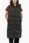 Woolrich Sleeveles Solid Color Ellis Quilted Jacket In Black