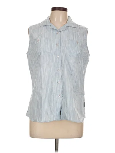 Pre-owned Woolrich Sleeveless Button Down Shirt In Blue