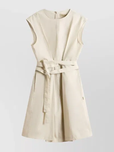 Woolrich Cotton Belted Dress In White