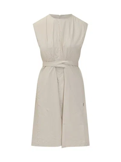 Woolrich Cotton Midi Dress In Beige