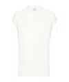 Woolrich Sleeveless Slub Blouse In White