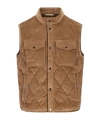 Woolrich Sleeveless Vest With Pockets In Brown