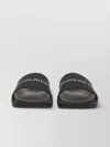 Woolrich Slide Sandal With Flat Sole And Open Toe Logo In Gray