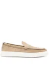 Woolrich Slip-on Suede Loafers In White