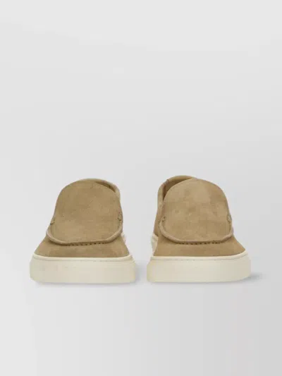 WOOLRICH SLIP ON SUEDE LOAFER WITH RUBBER SOLE