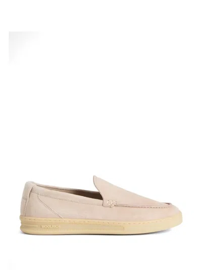 Woolrich Slip-on Suede Loafers In Pink