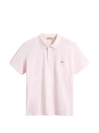Woolrich Slub Pocket Polo Shirt In Pink
