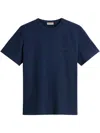 Woolrich T-shirt In Pure Cotton Slub Fabric In Blue