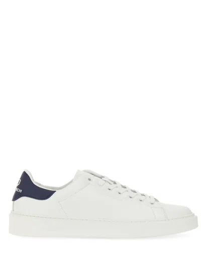 Woolrich Logo-embossed Leather Sneakers In White