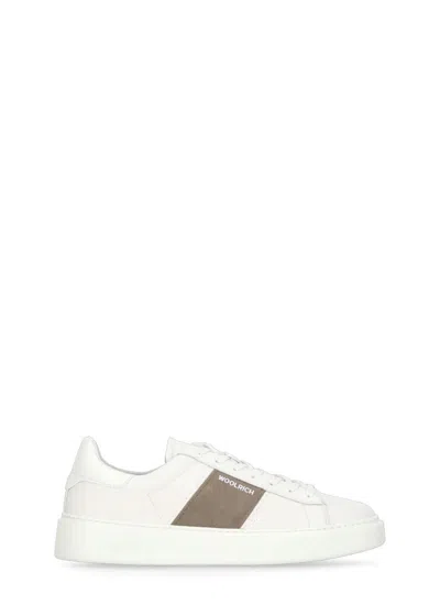 Woolrich White Classic Court Sneakers
