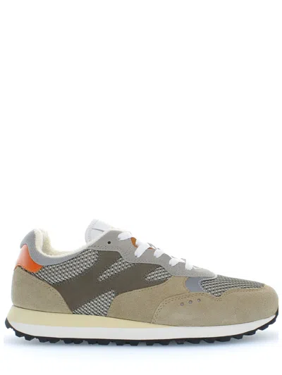Woolrich Sneakers With Suede Inserts In Sand