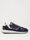 Woolrich Blue Technical Fabric And Suede Sneakers In Blue