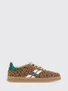 Woolrich Animal Print Low-top Sneakers With Rubber Sole In Brown